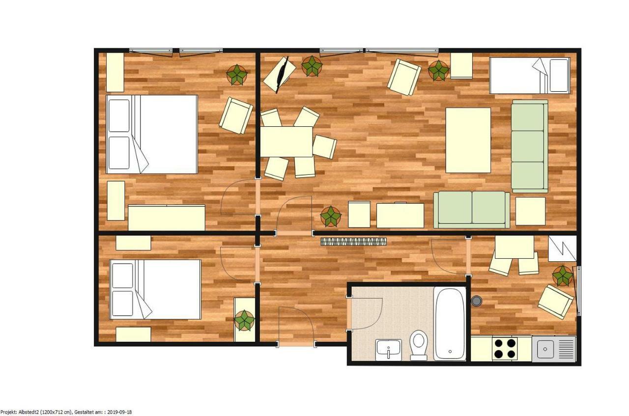 Kuenstler Ferienwohnung 3 Zimmer Kueche Bad Zentrale Lage Wulsbuttel Luaran gambar